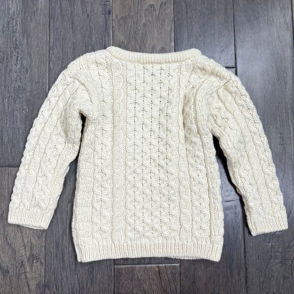 Aran Crafts Irish Knit Merino Wool Crew Neck Sweater - Picture 2 of 4